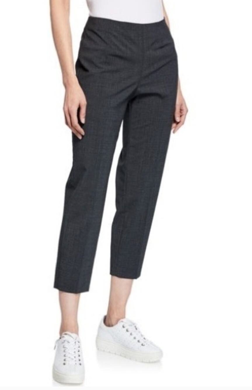 Piazza Sempione Audrey Capri Cropped Pants in Dark Gray Size IT 48/ US 12